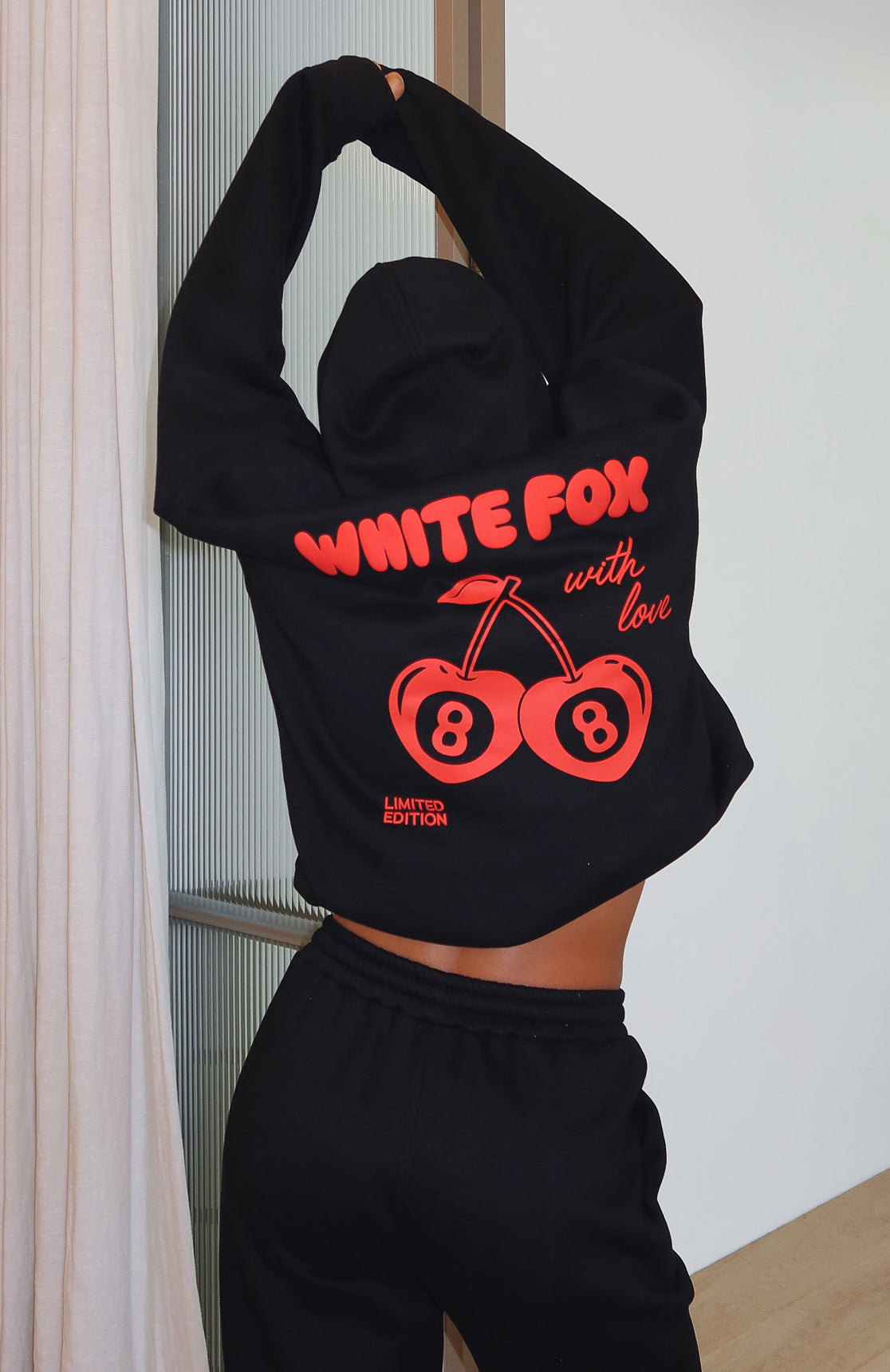 With Love In The Moment Oversized Hoodie Black
